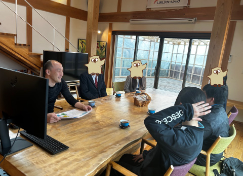 豊明市立栄中学校の生徒会の方が来てくれました